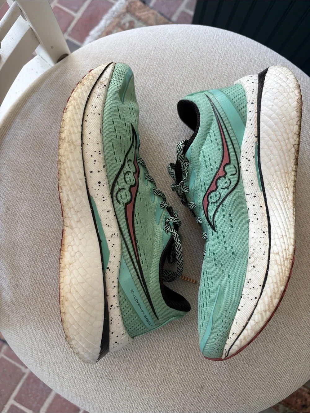 Saucony Women's Endorphin Speed Athletic Running Shoes with Pink Logo